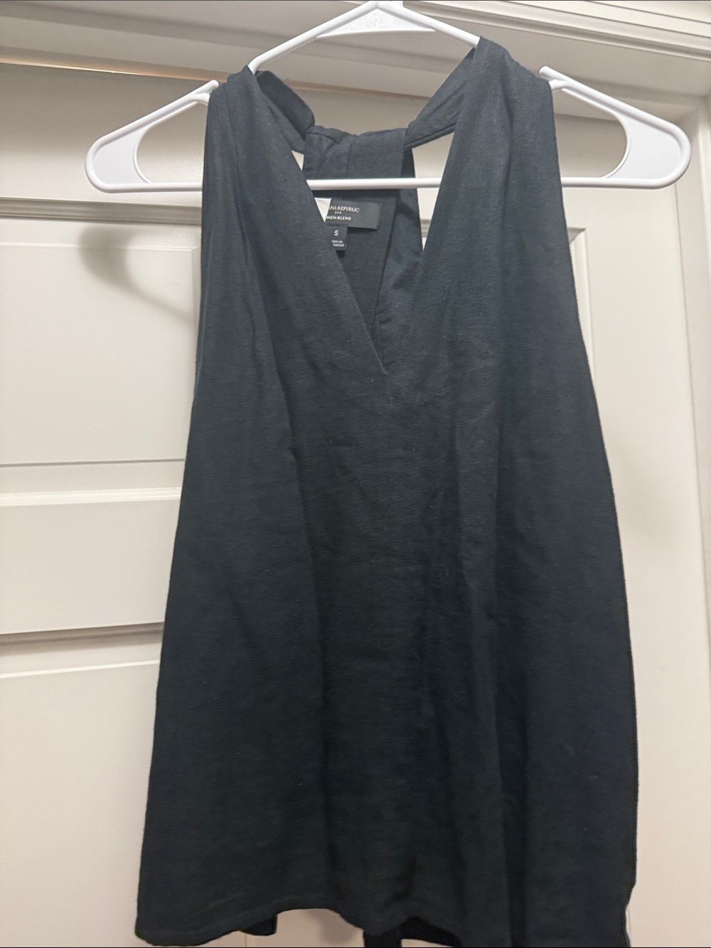 Banana Republic Black Halter V-Neck Tank